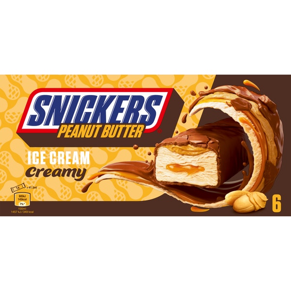 SNICKERS Creamy Peanut Butter ijs 6 repen